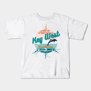 Key West Exploding Retro Vintage Sunset Kids T-Shirt